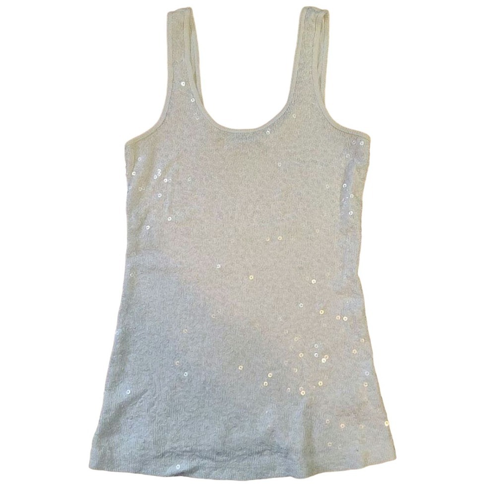 Express Sequined Tank ribbed tank